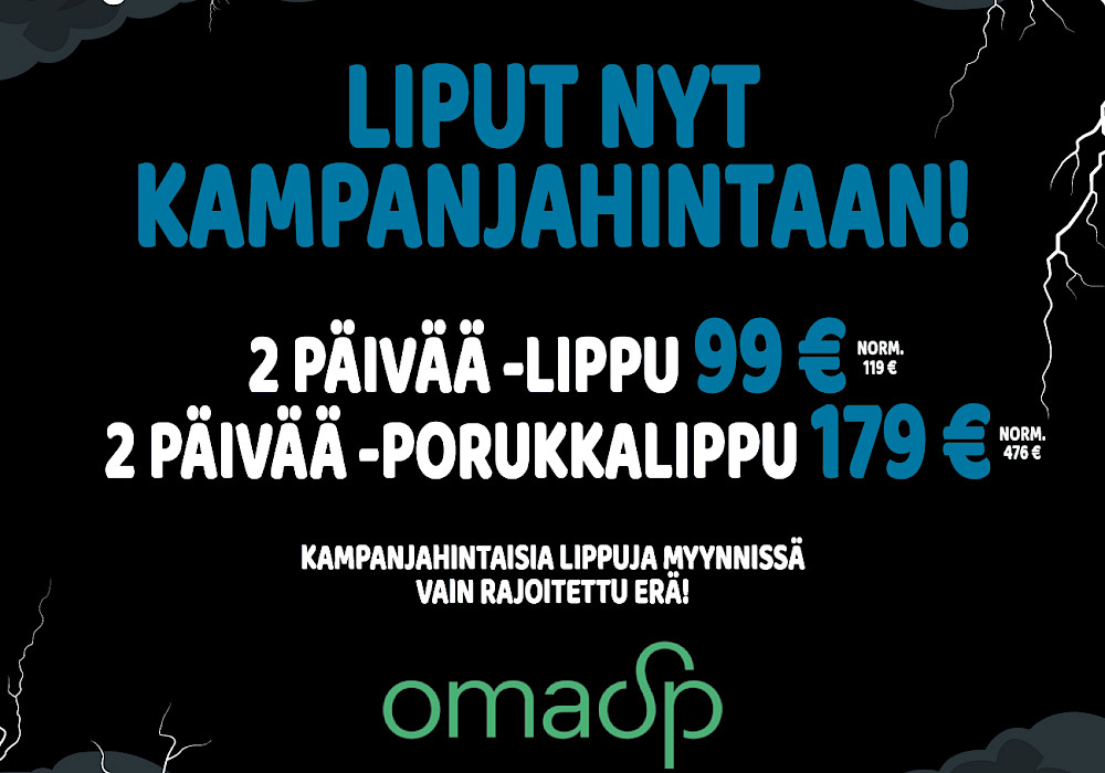 Loput kahden päivän liput myydään nyt!